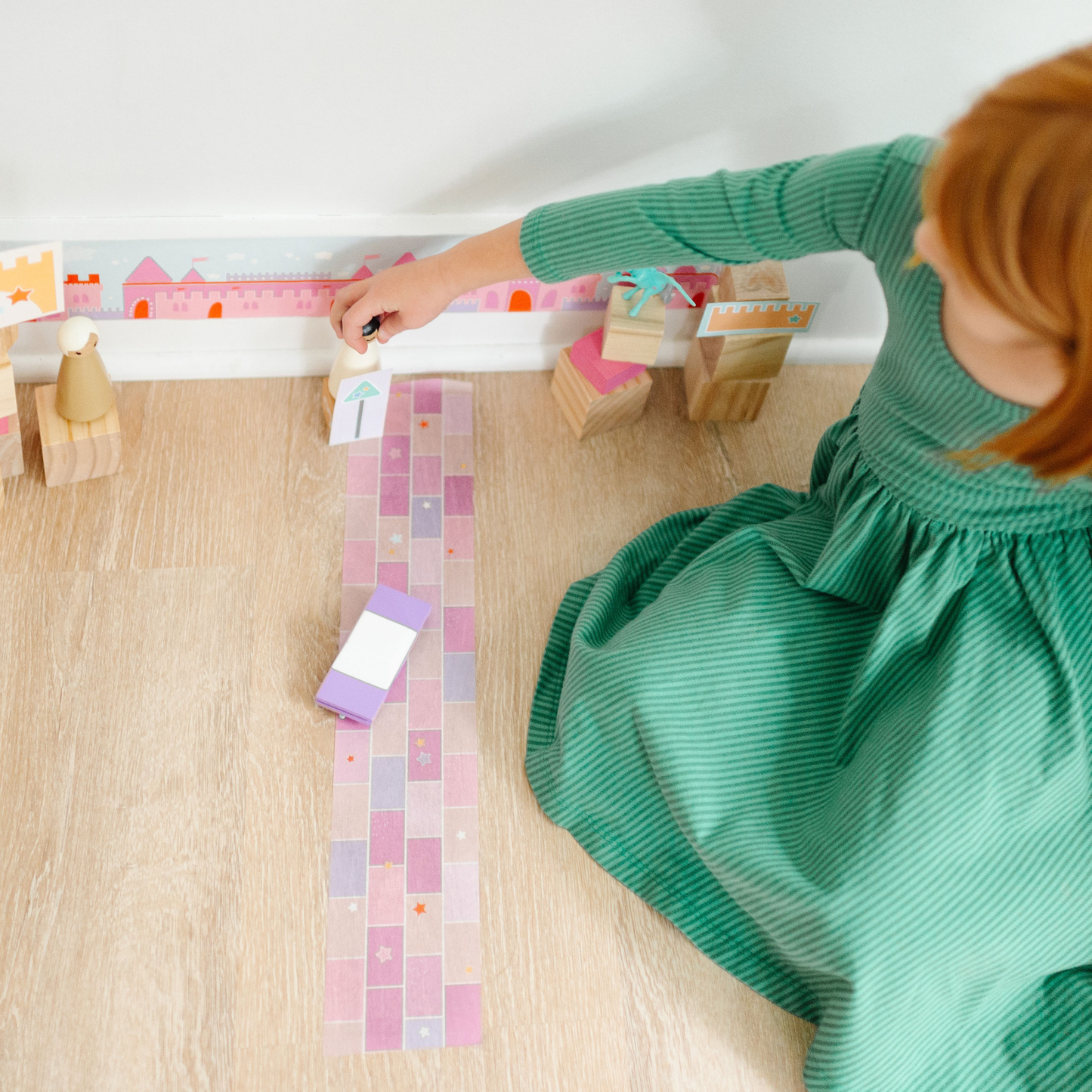 pink brick scene tape