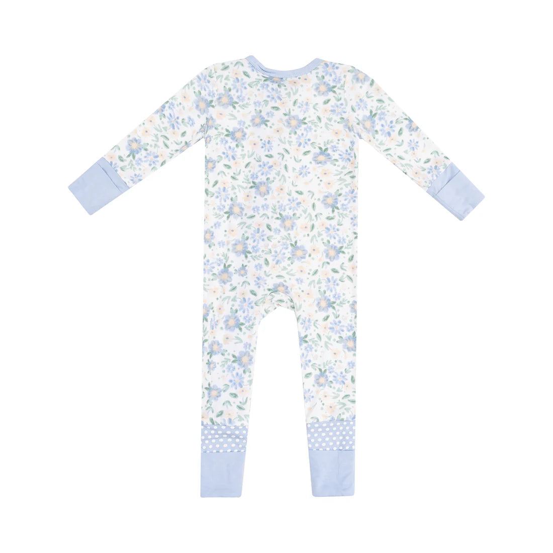 baby veronical floral 2 way zipper romper
