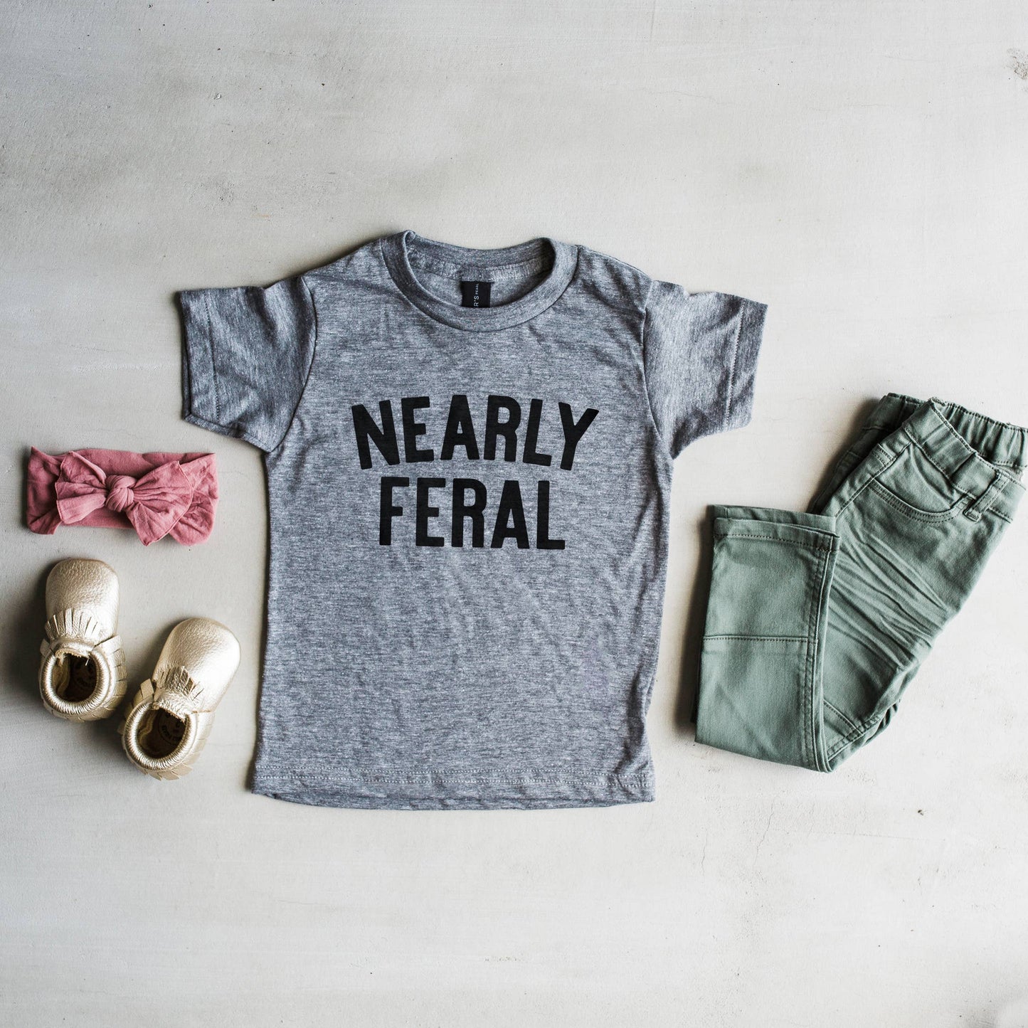nearly feral kids tee