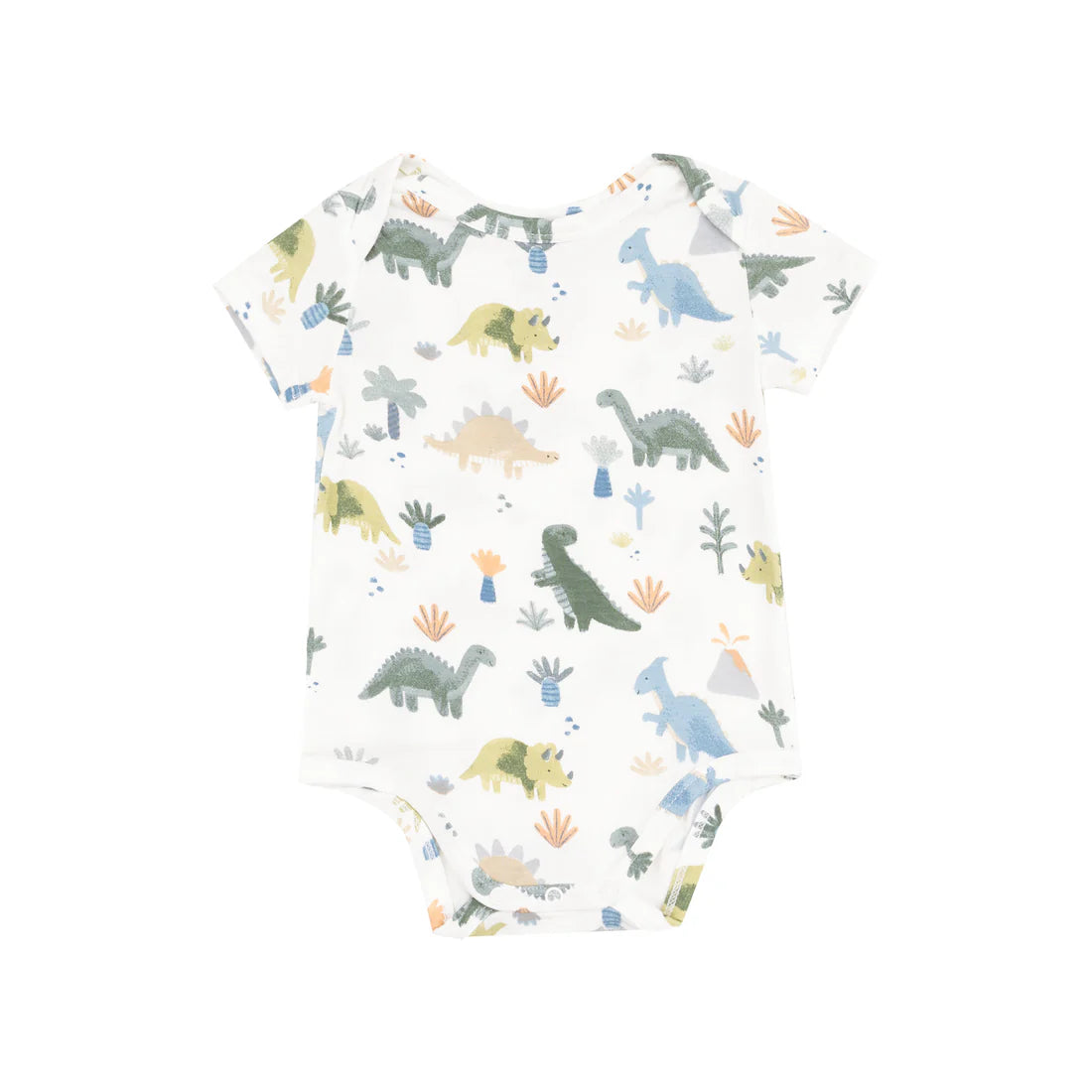 soft dinos short sleeve bodysuit