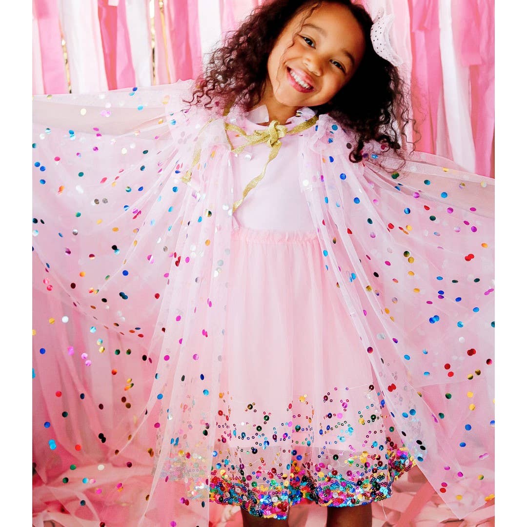pink confetti cape