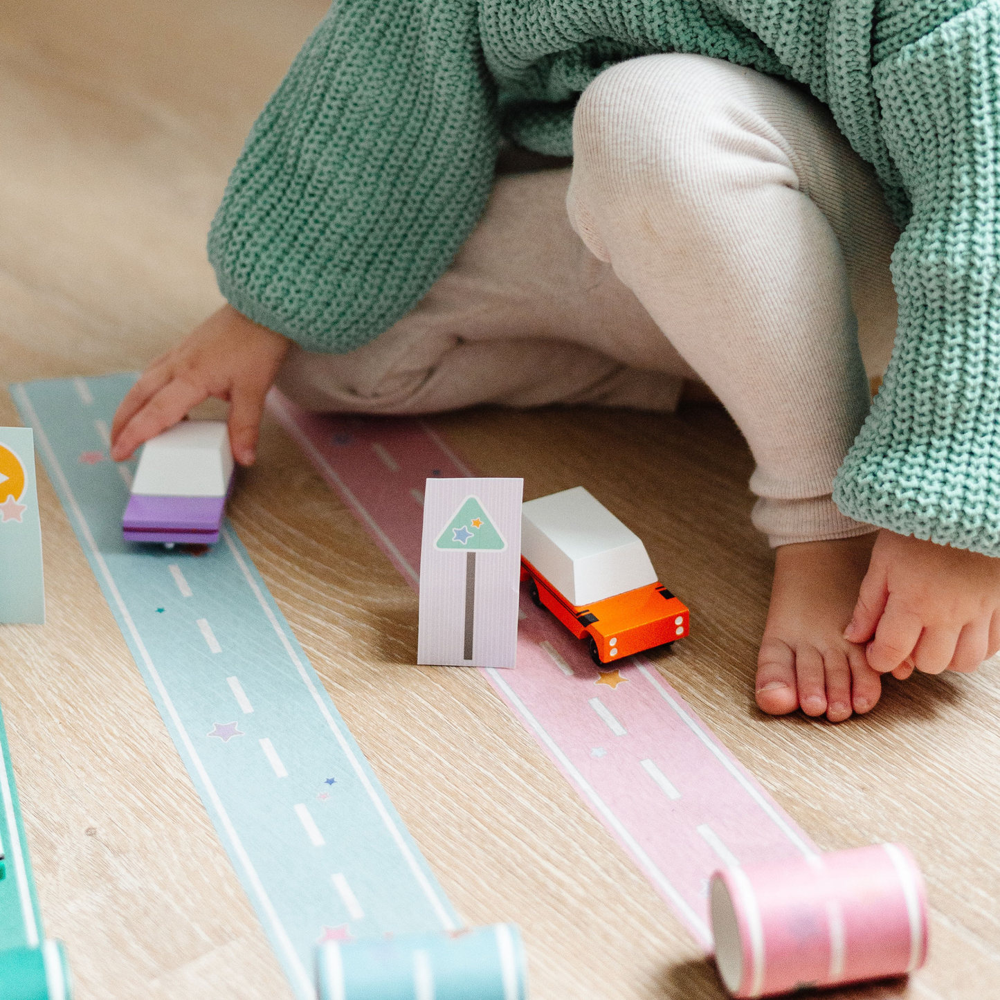 pastel colored play road tape (set of 4 rolls)