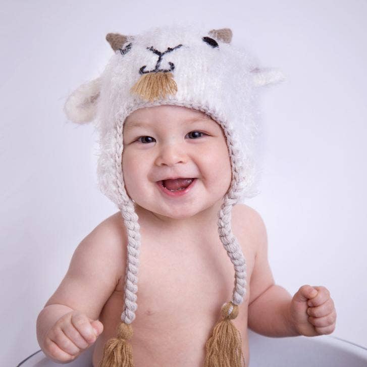 goat earflap beanie hat