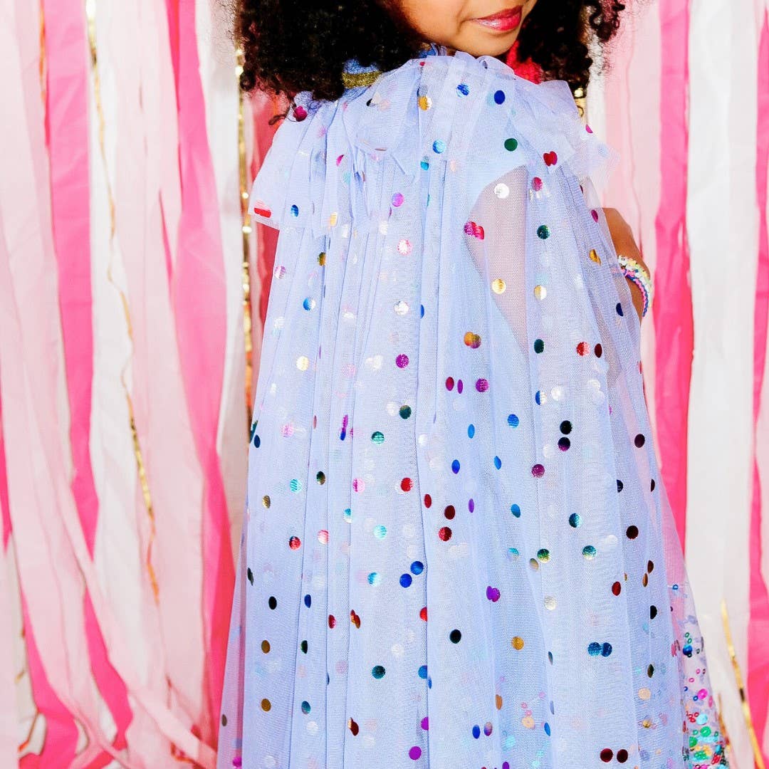 lavender confetti cape