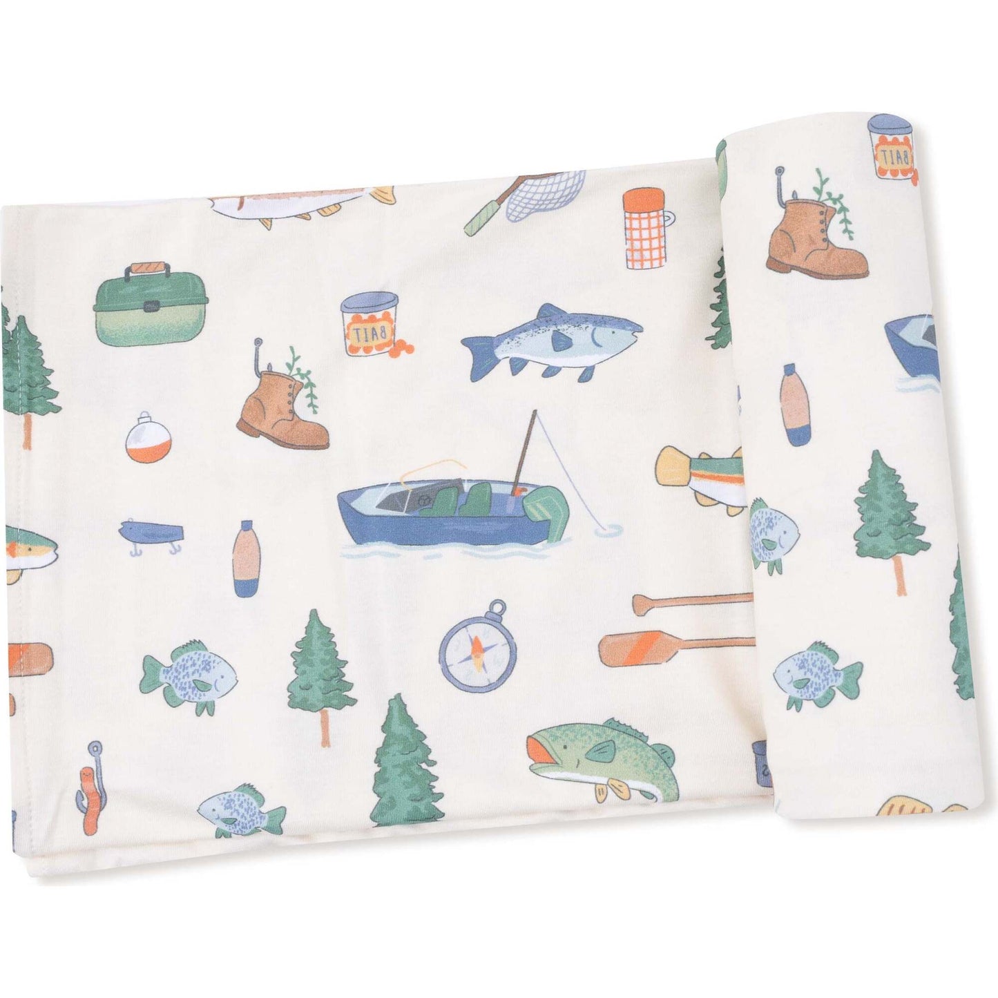 fishing things - swaddle blanket