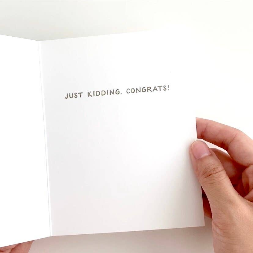 pregnancy bummers — funny food new baby card