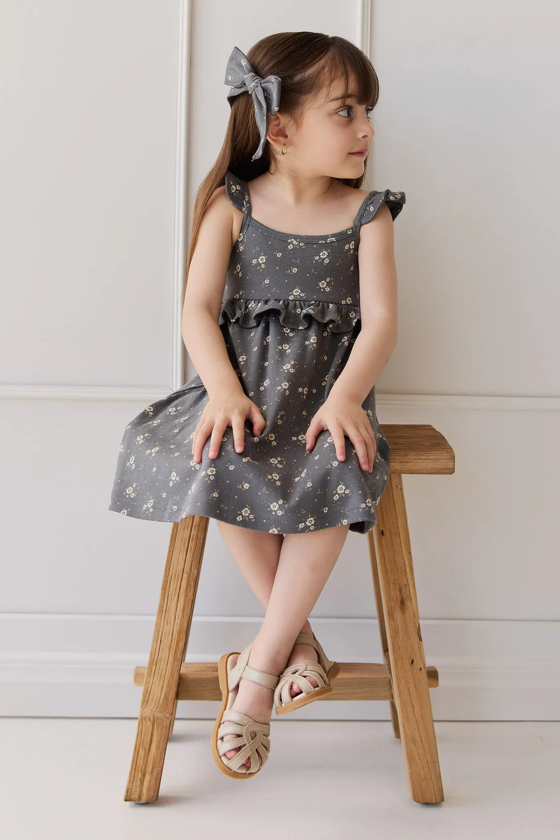 organic cotton molly dress - lulu bloom lava
