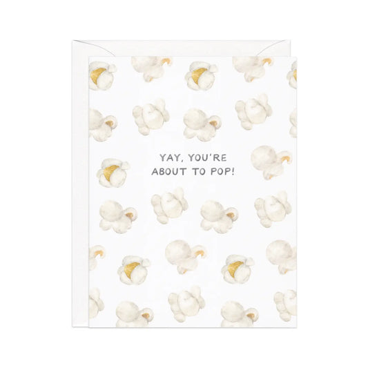 About To Pop Pregnancy — Food Pun Baby Shower Card