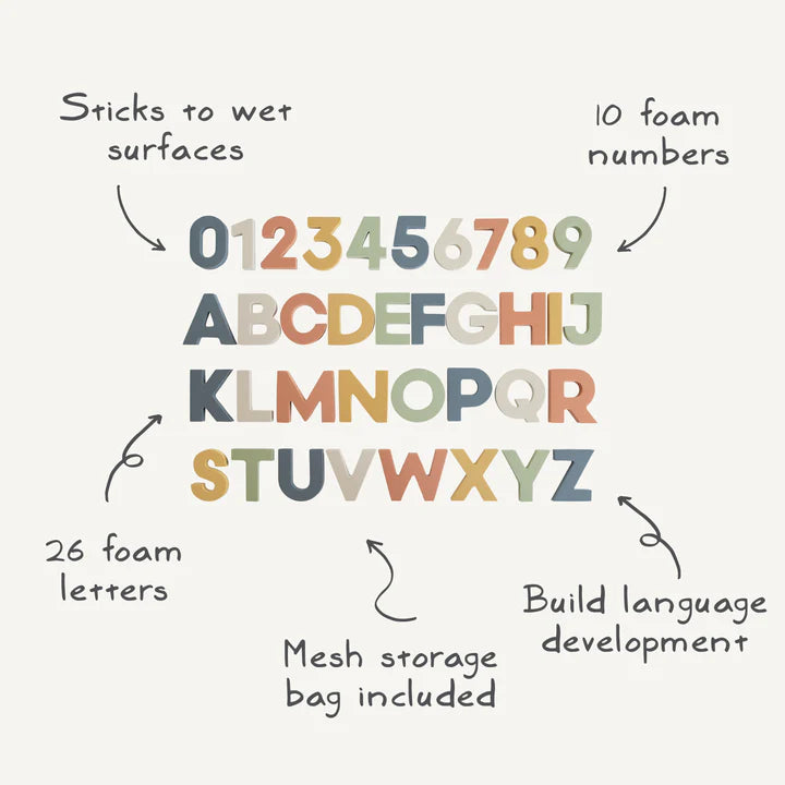 letters & numbers bath play set