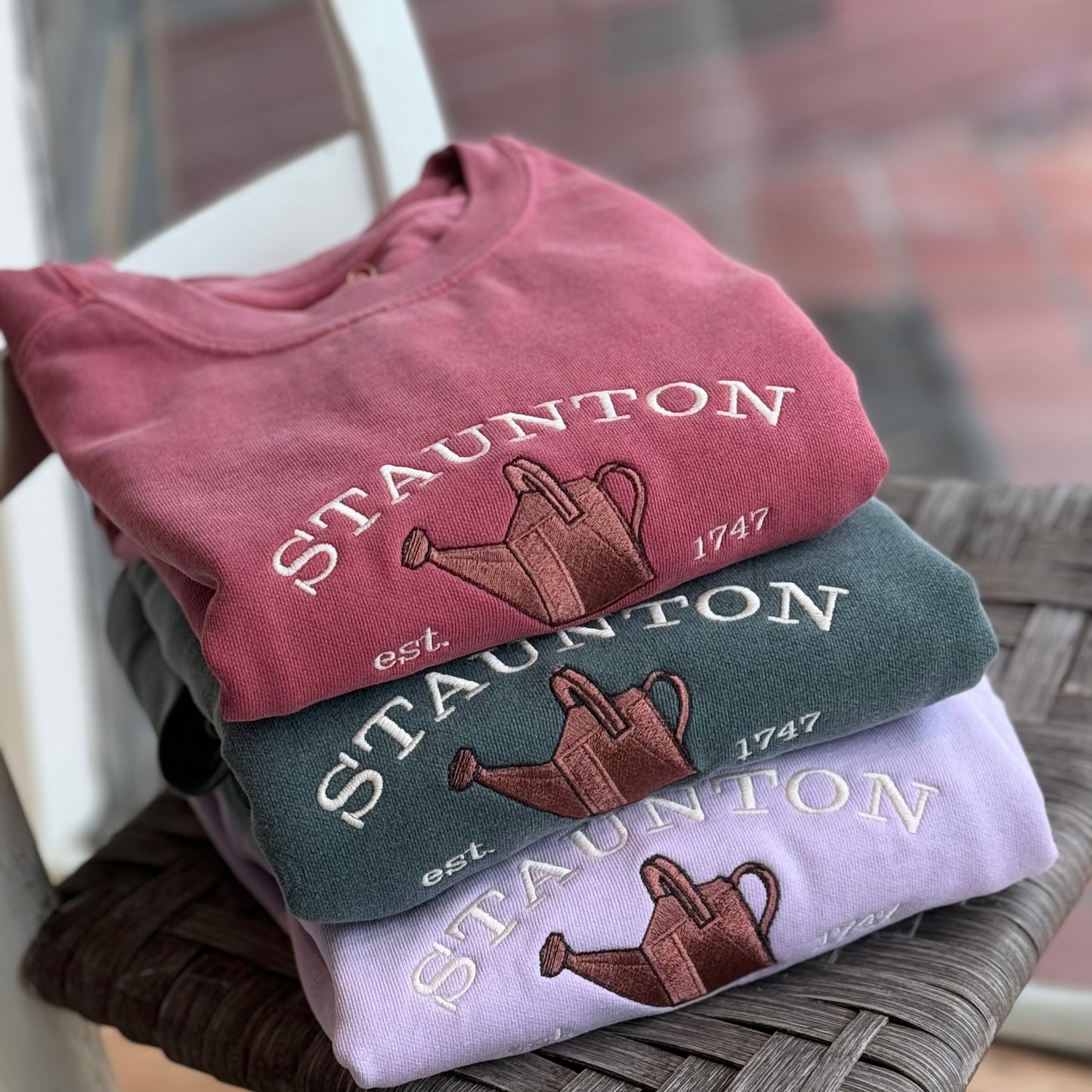 Staunton watering can on Comfort Colors