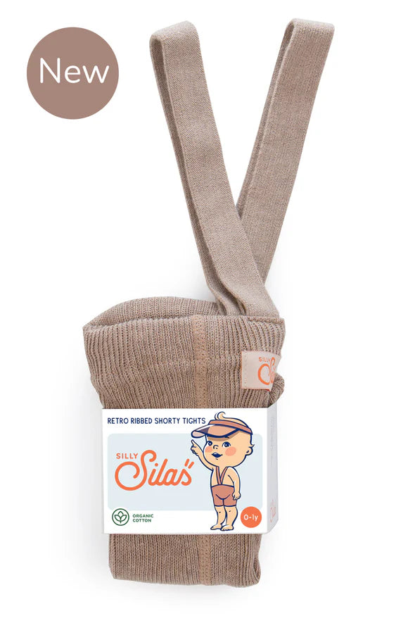 shorty tights with braces - peanut