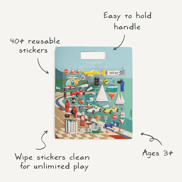reusable stickers - race car
