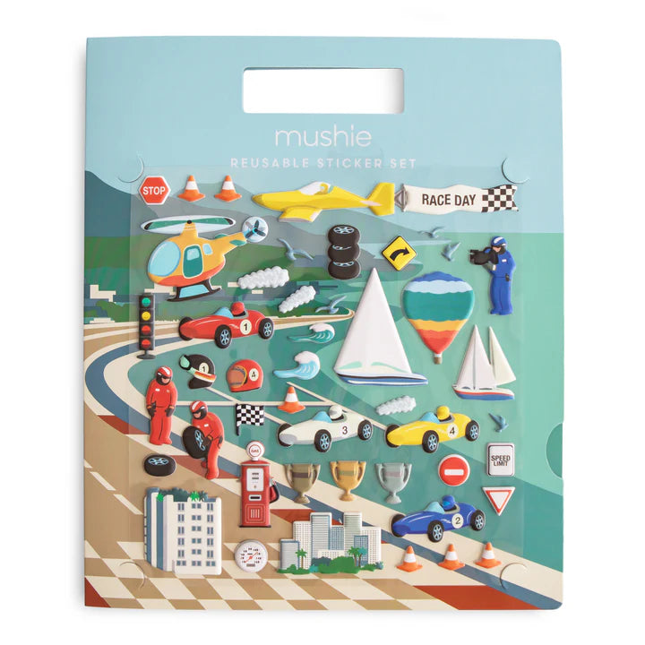 reusable stickers - race car