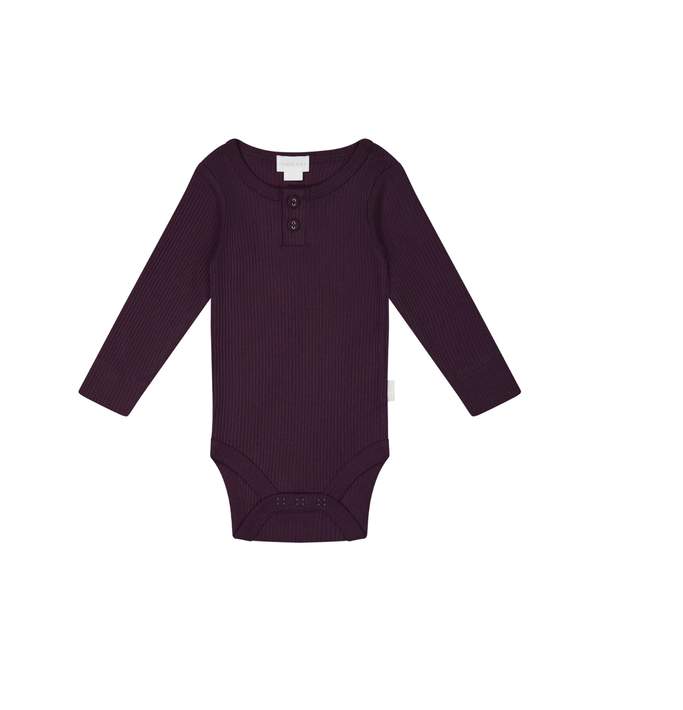organic cotton modal long sleeve bodysuit - fig