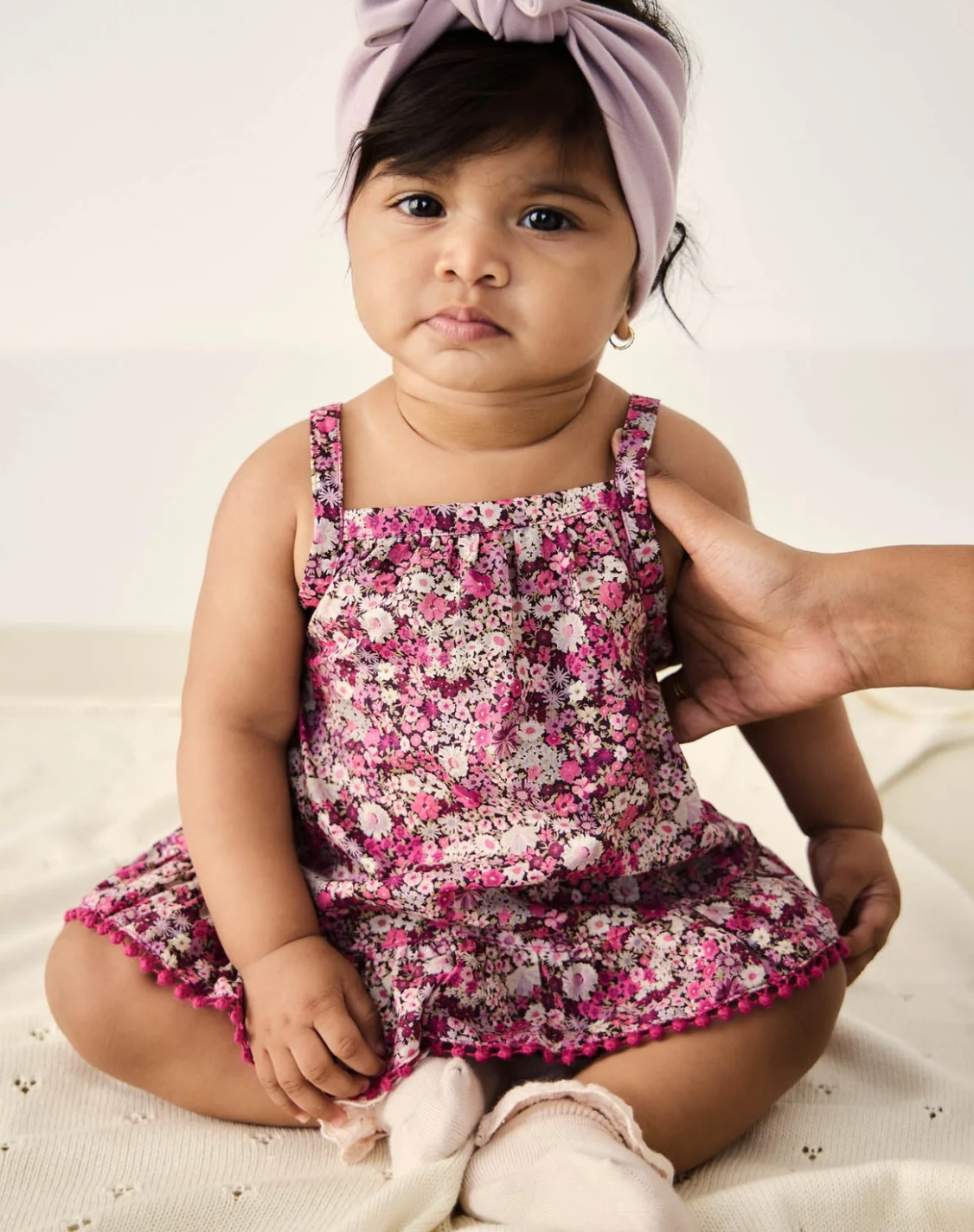 organic cotton zoe set - garden print