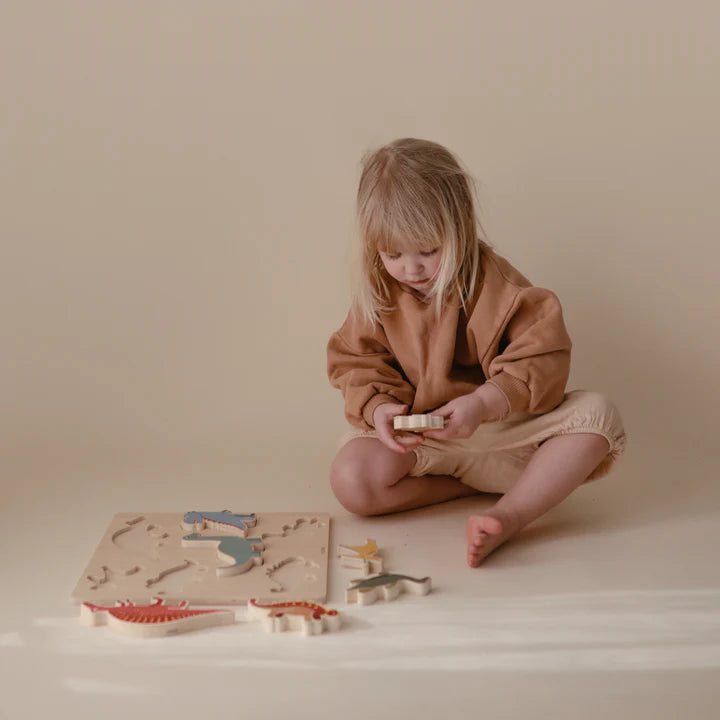 wooden dino puzzle