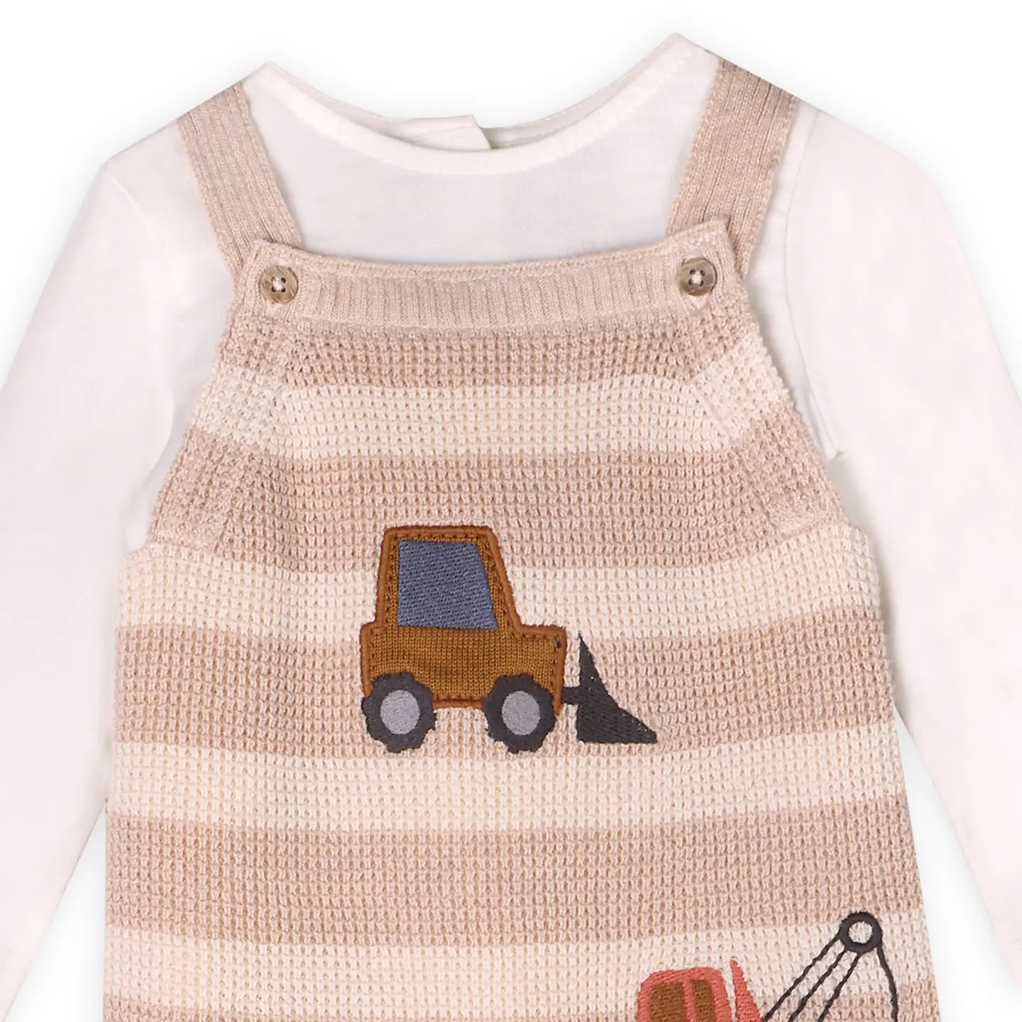 Trucks Embroidered Knit Strip Overall Set