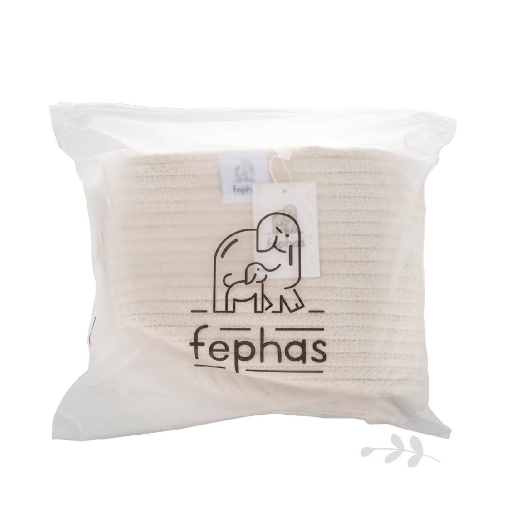 rope diaper caddy- off-white