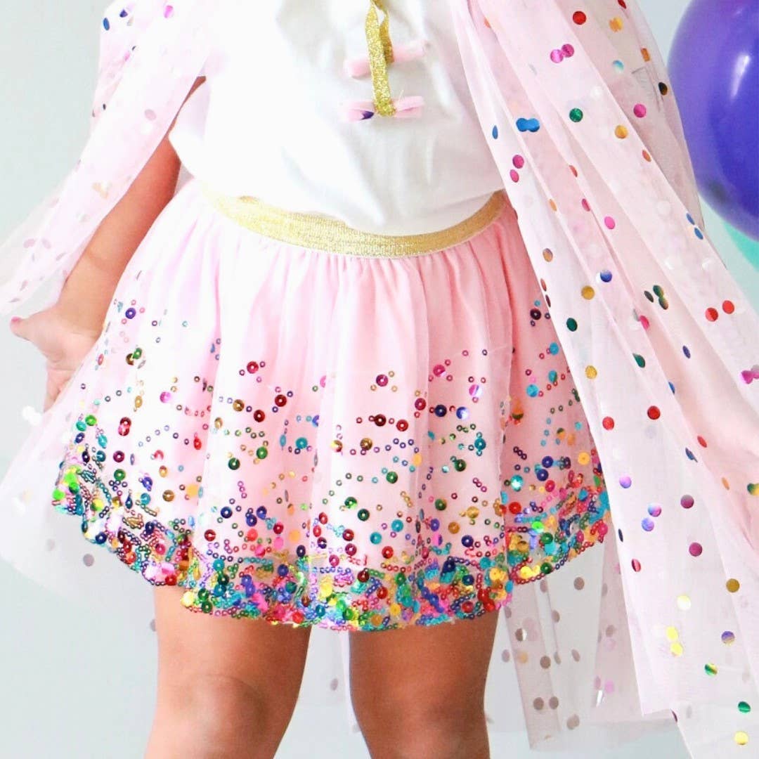 pink confetti cape