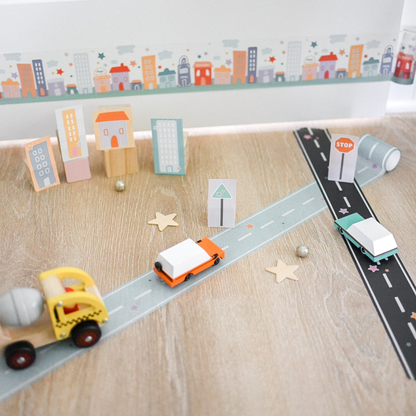 pastel colored play road tape (set of 4 rolls)