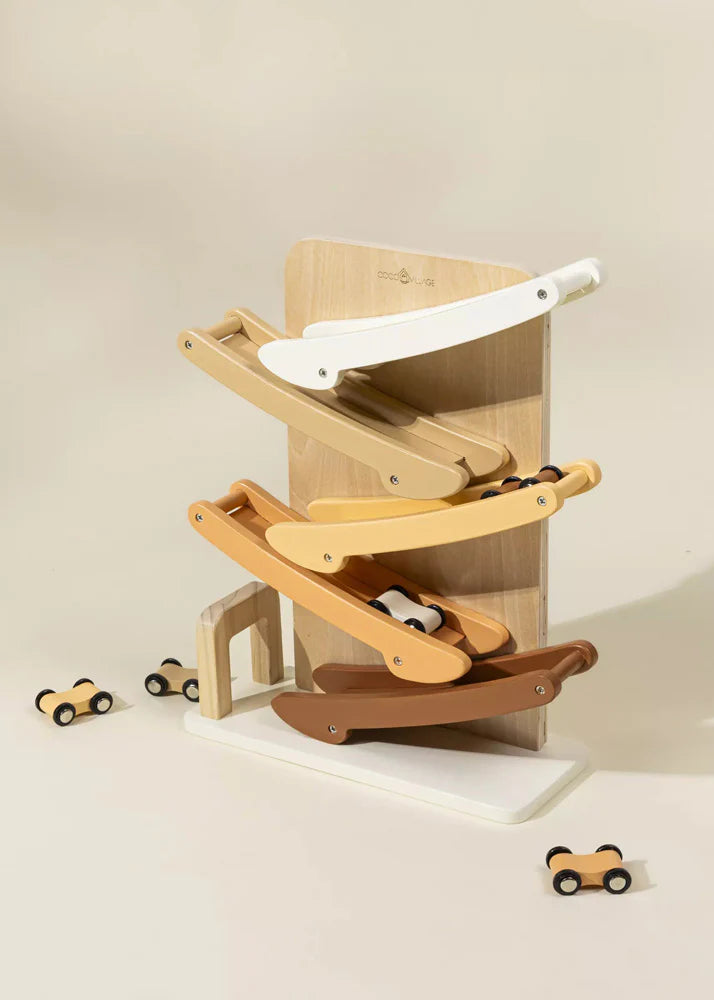 wooden car glider track