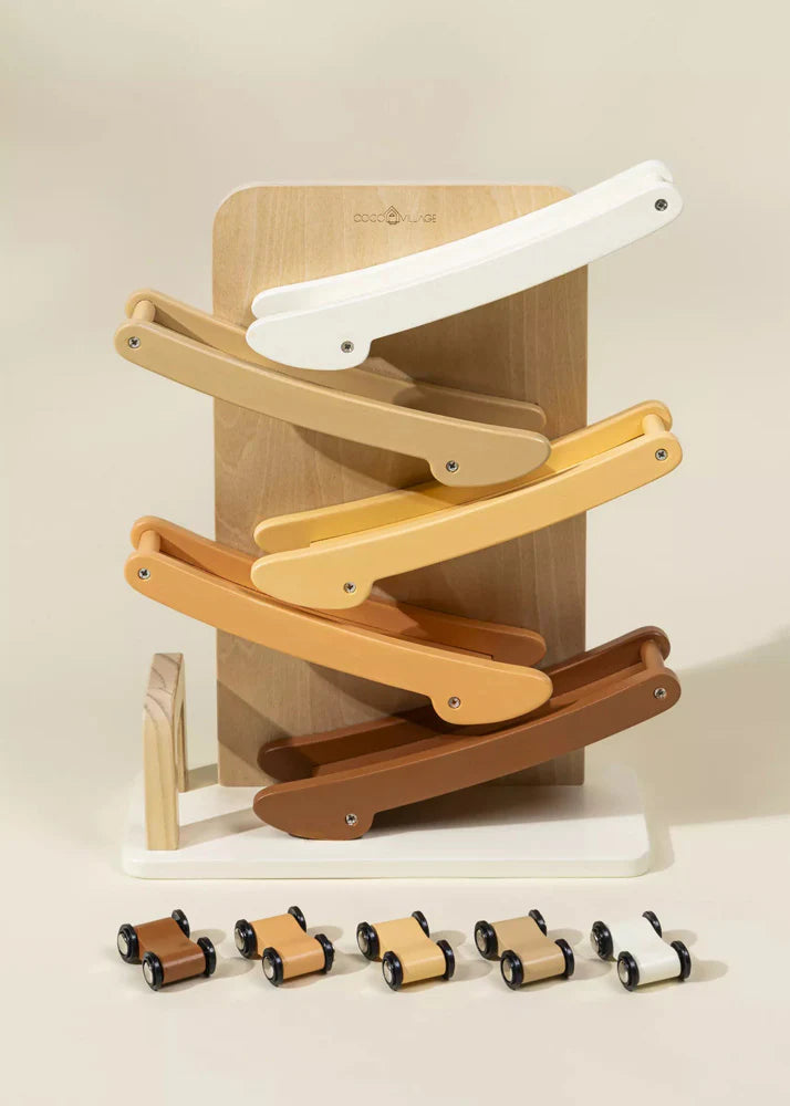 wooden car glider track