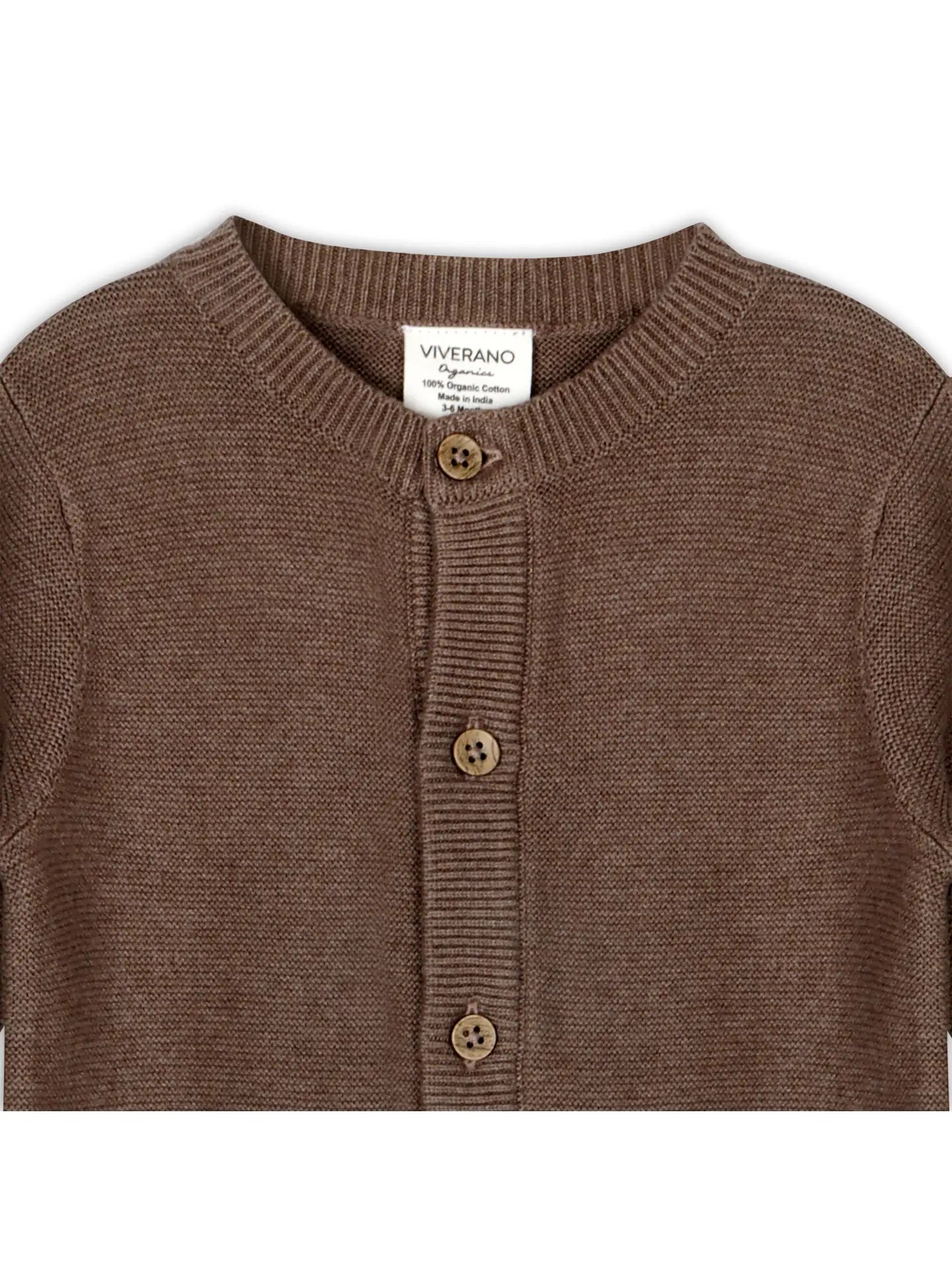 Classic Pocket & Button Chunky Knit Jumpsuit - Cocoa Heather