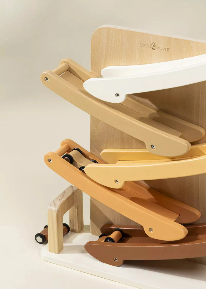 wooden car glider track