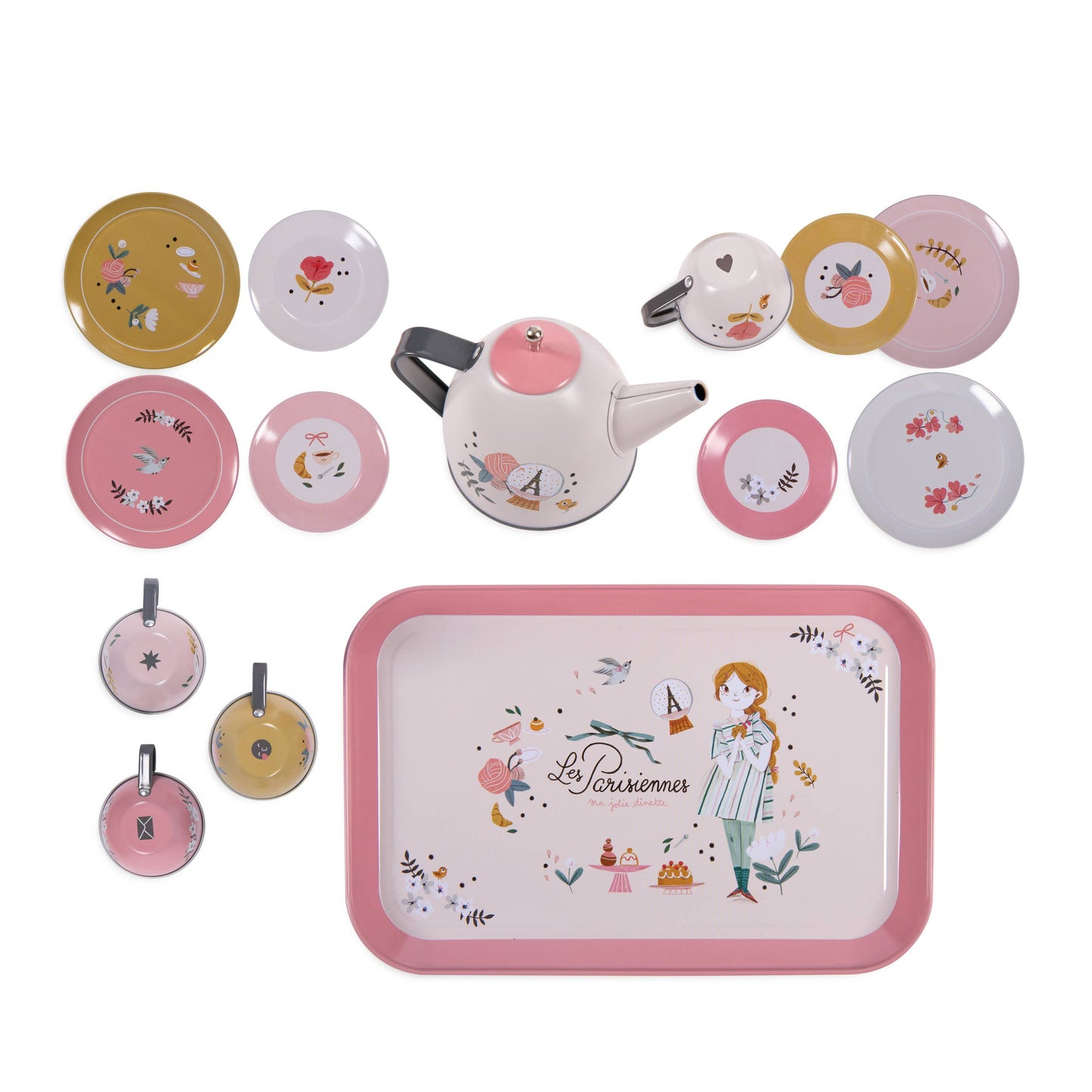 suitcase - new tea party metal set - the parisiennes