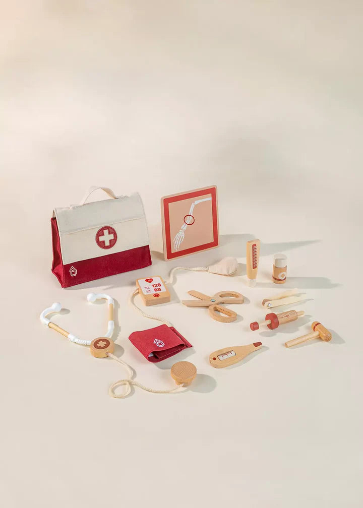 wooden doctor playset