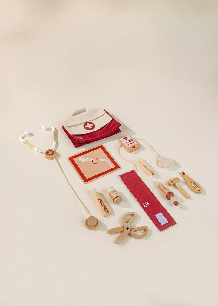 wooden doctor playset