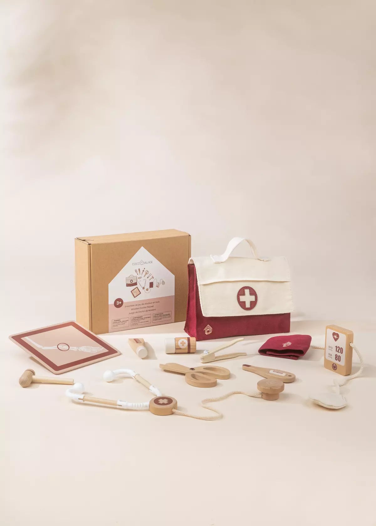 wooden doctor playset