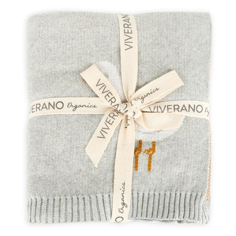 jacquard knitted baby blanket - duck waddle