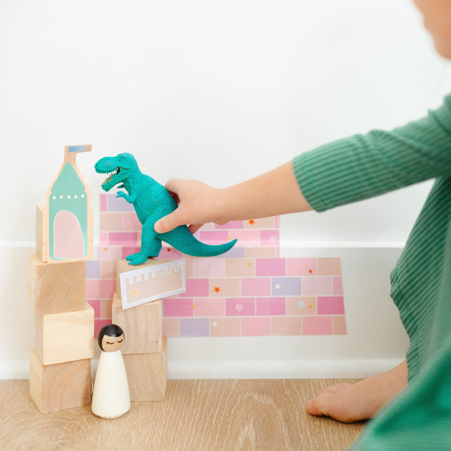 pink brick scene tape