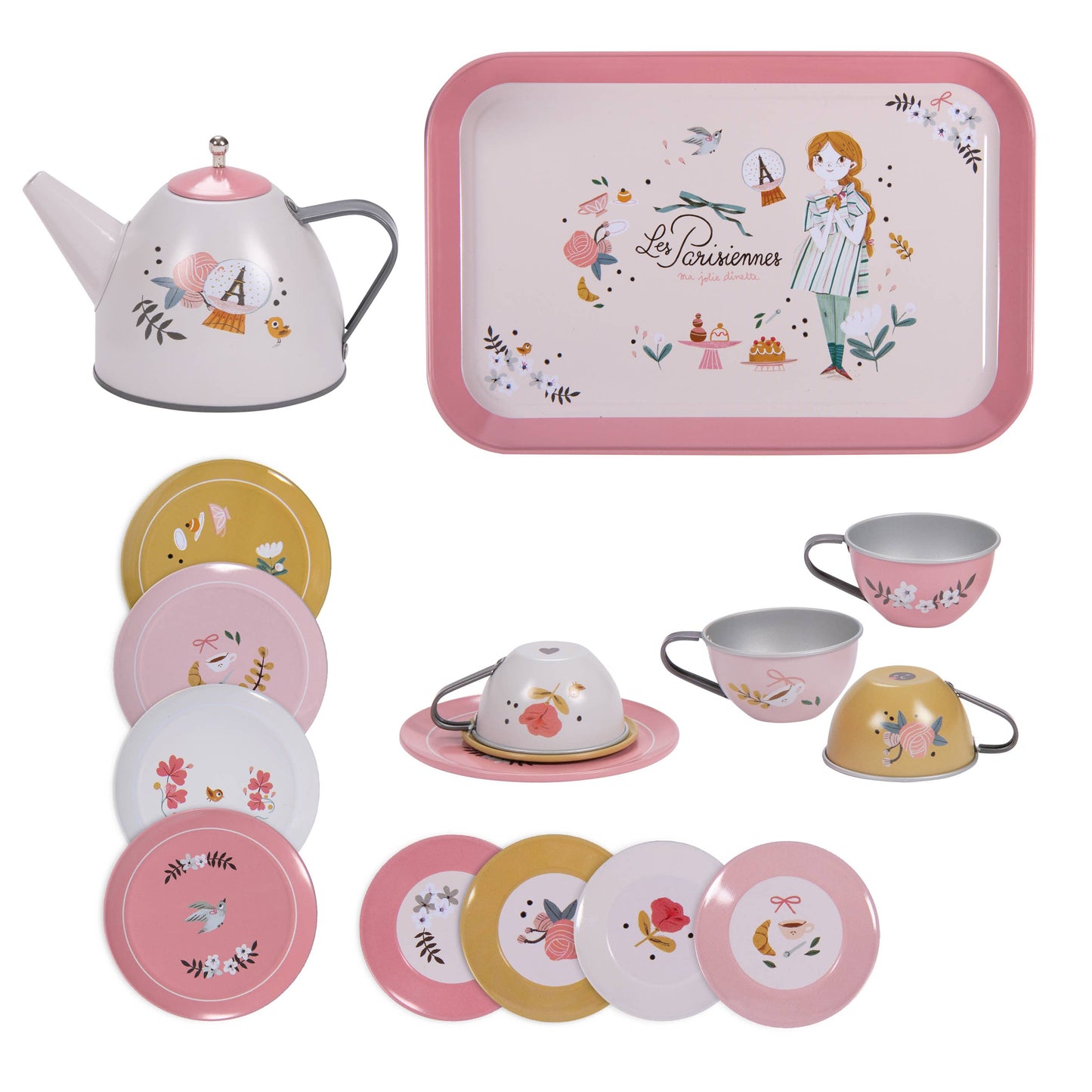 suitcase - new tea party metal set - the parisiennes