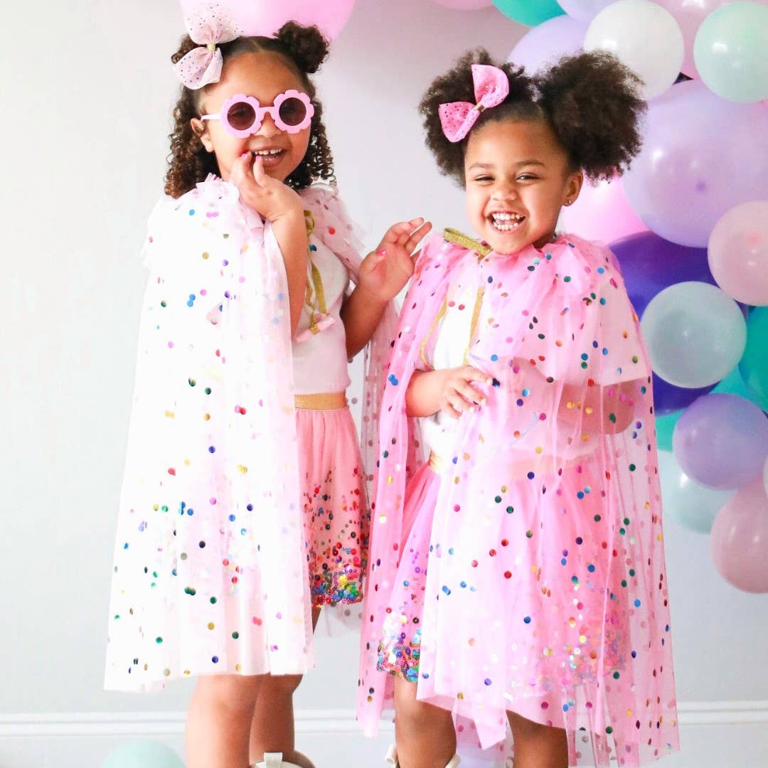 pink confetti cape