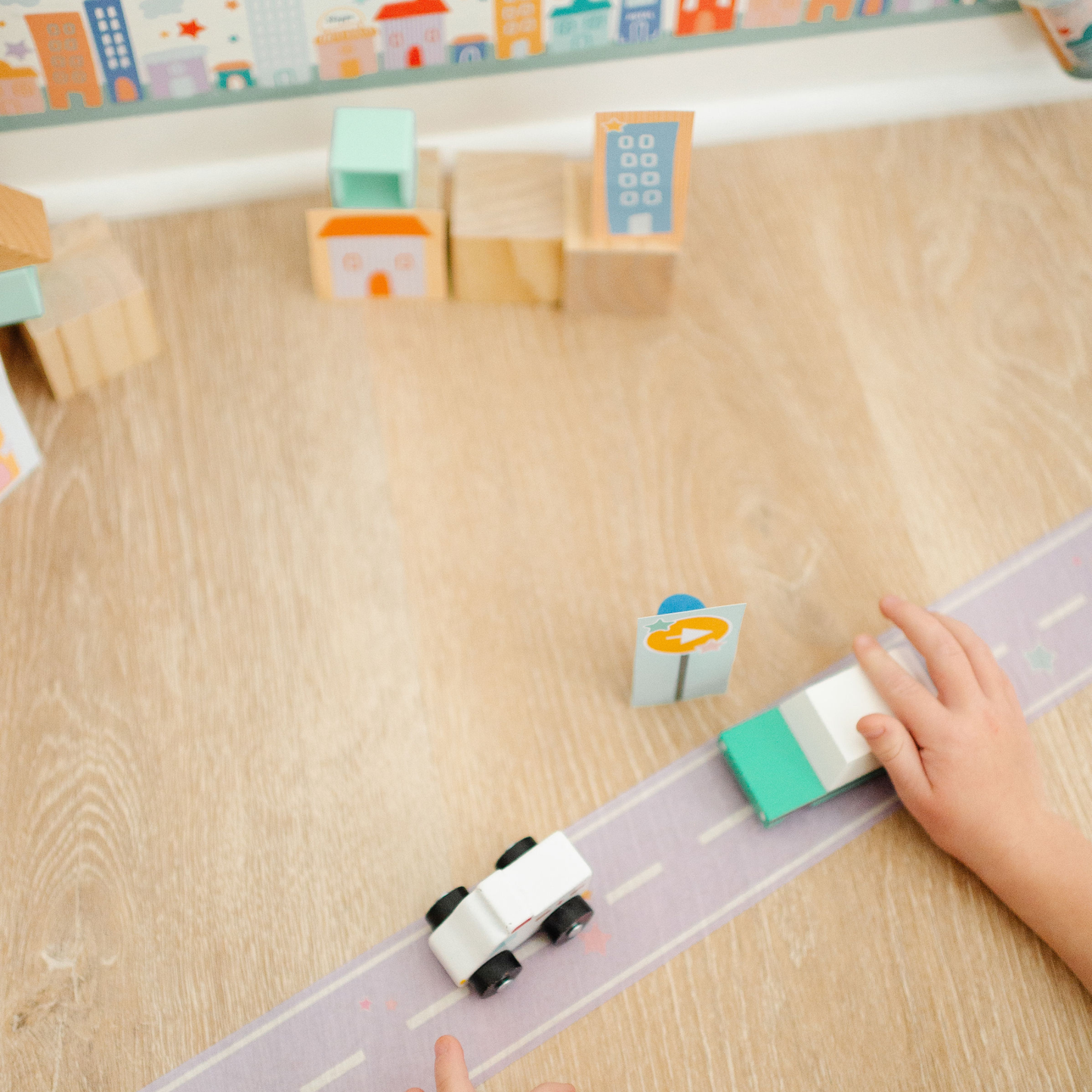 pastel colored play road tape (set of 4 rolls)