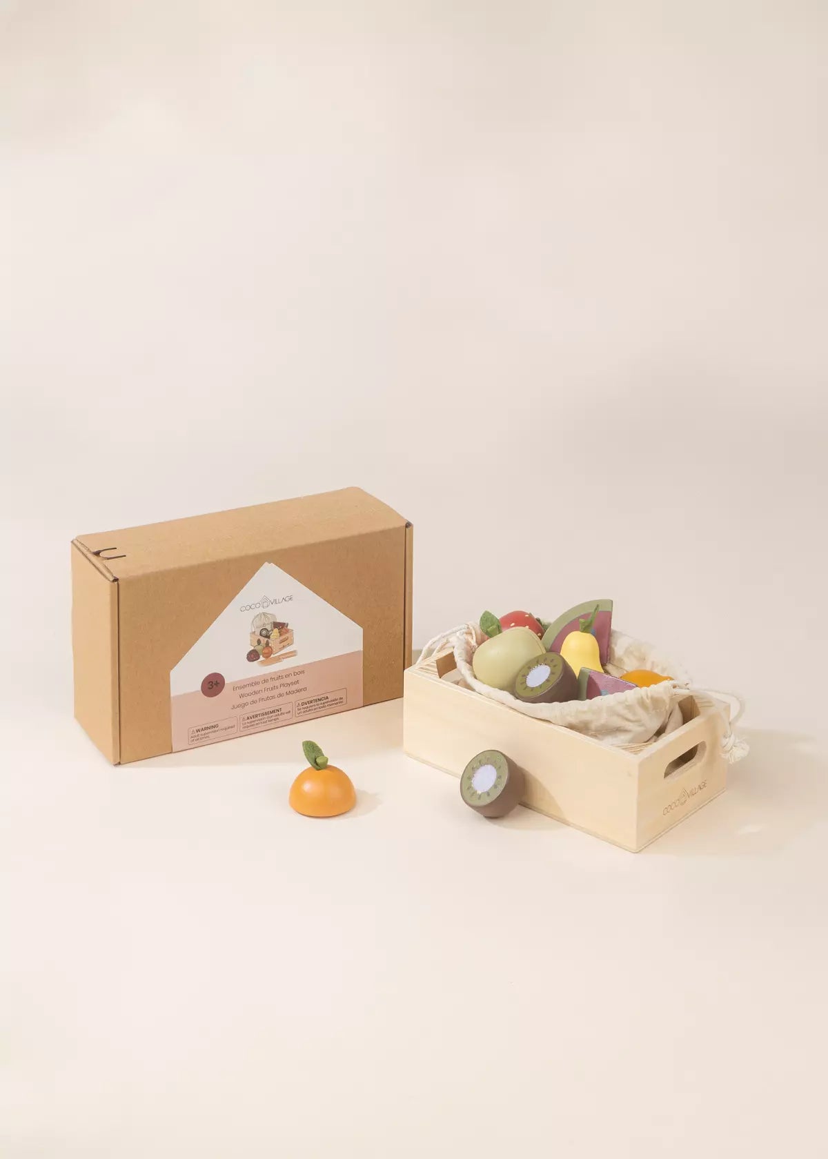 wooden fruits playset