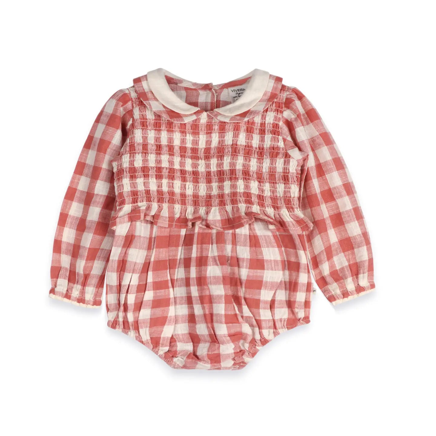 Aubrette Gingham Romper and Headband