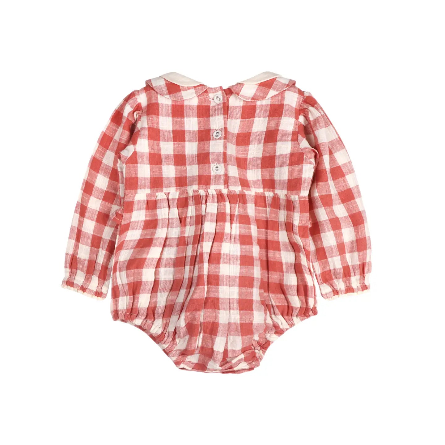 Aubrette Gingham Romper and Headband