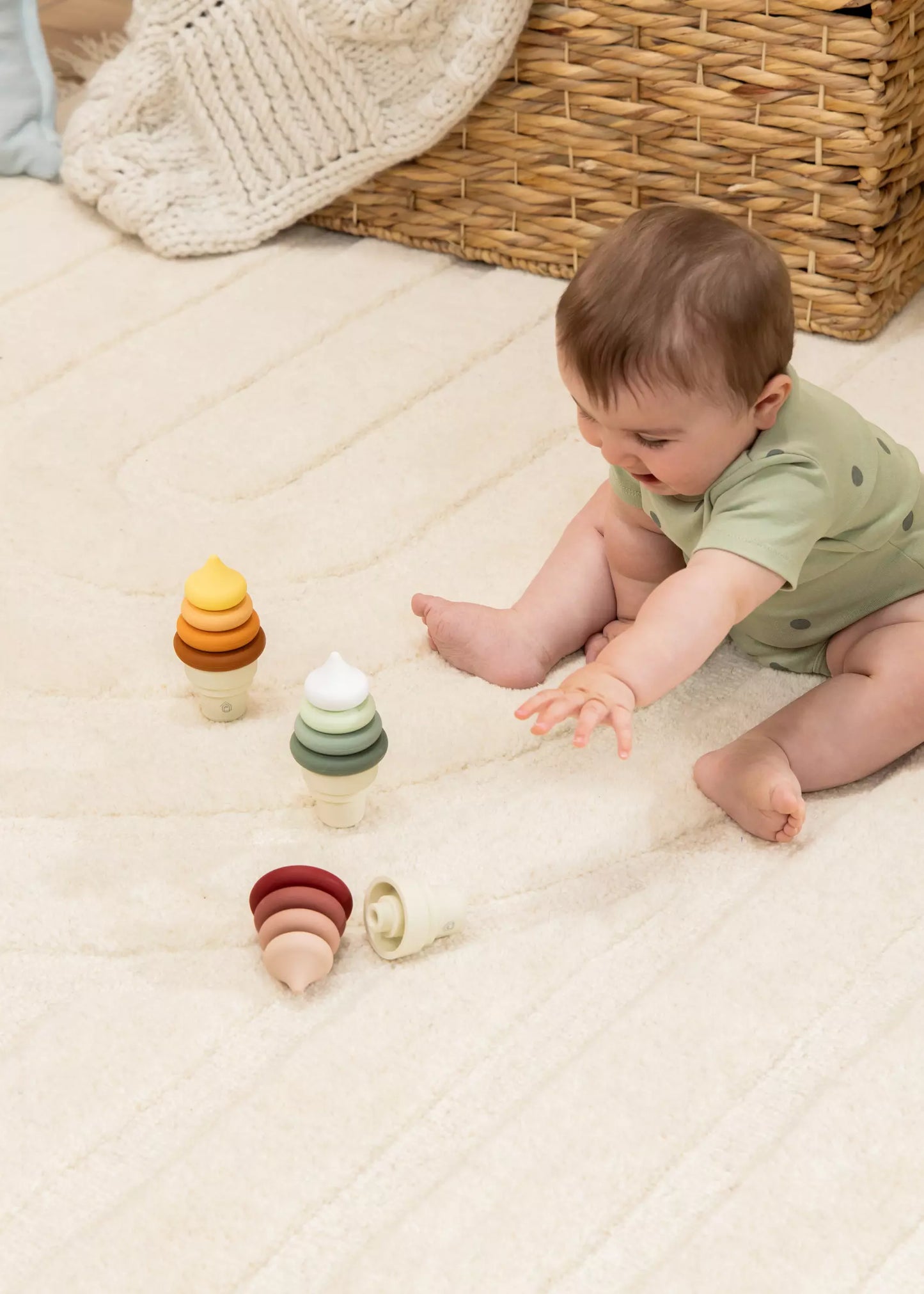 silicone stackable ice cream cones