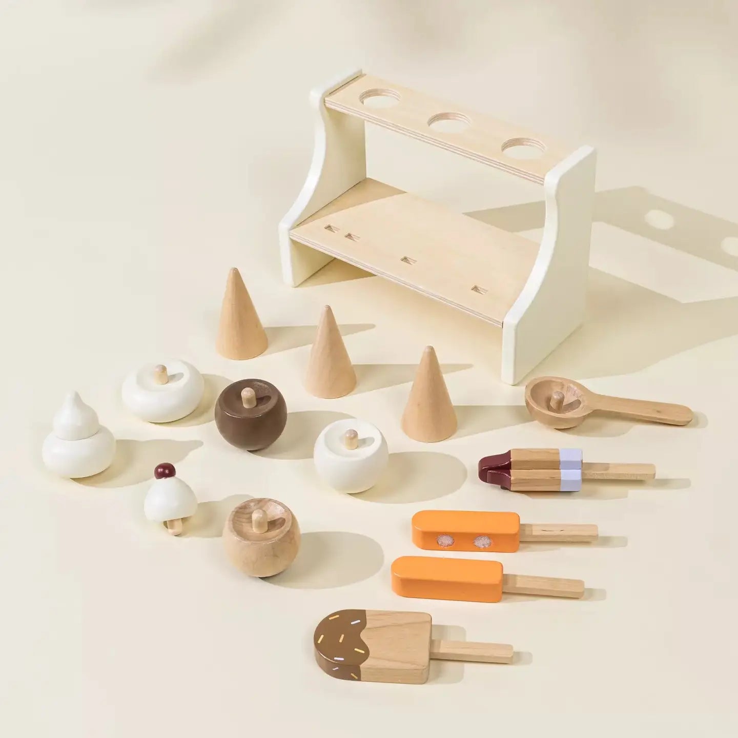 wooden ice cream stand