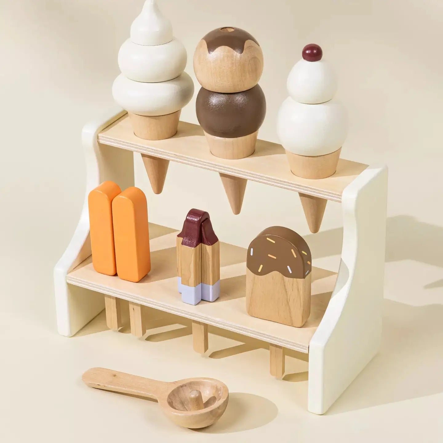 wooden ice cream stand