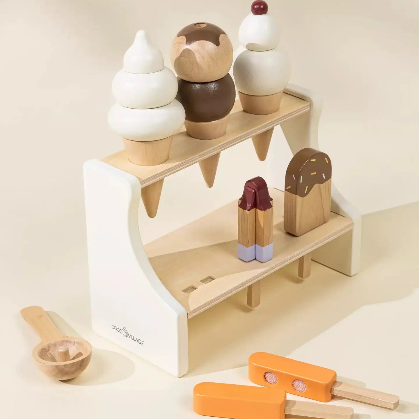 wooden ice cream stand