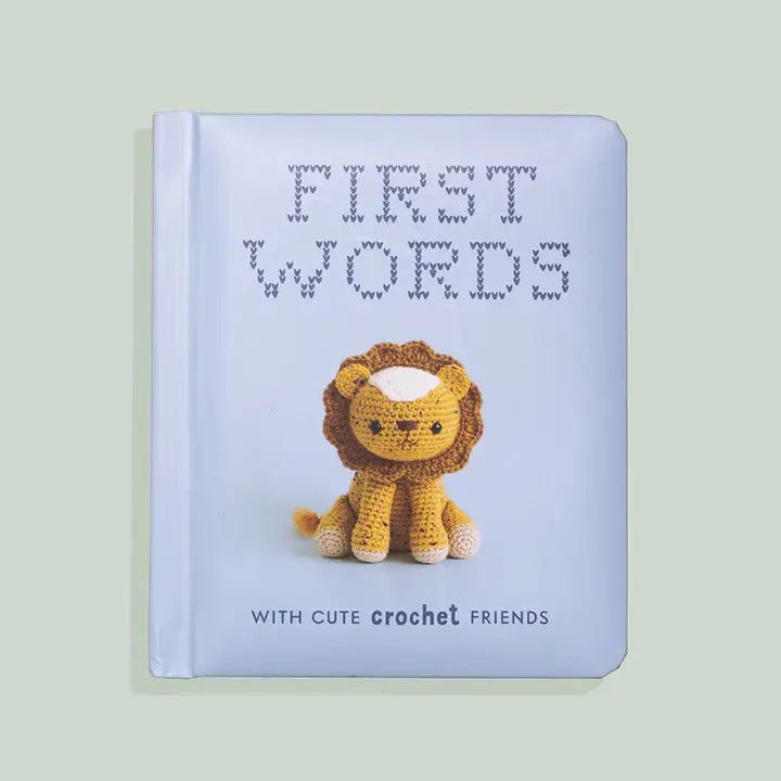 first words crochet friends - lion