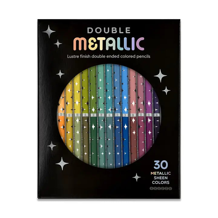 double metallic dual ended colored pencils