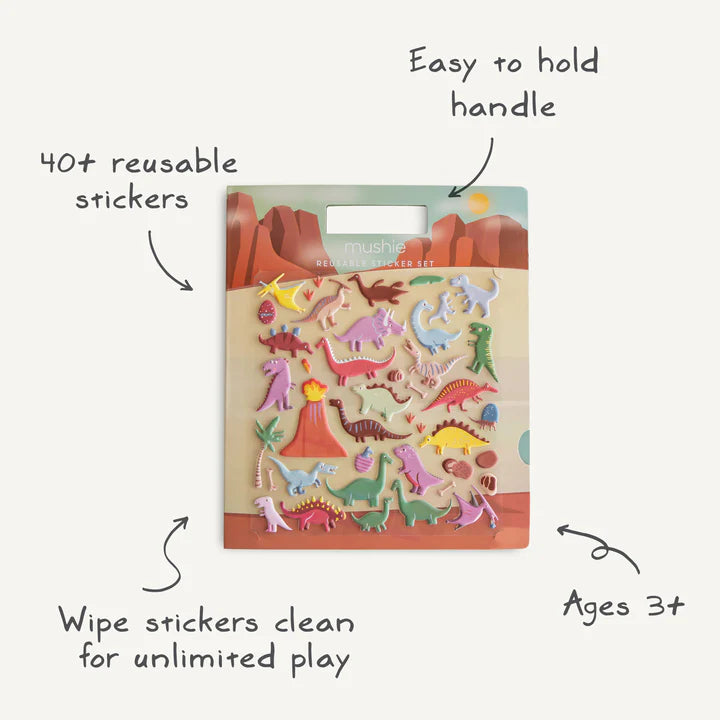 reusable stickers - dino