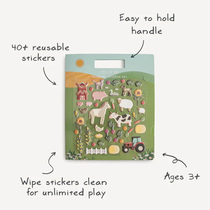 reusable stickers set - farm
