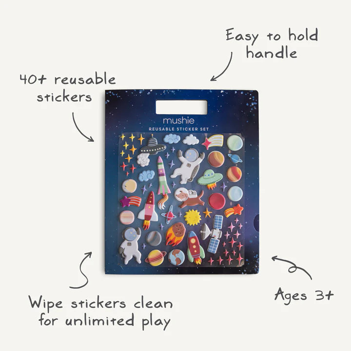 reusable stickers - space
