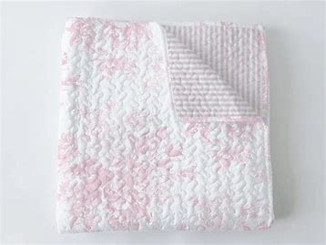 Rose Toile in Pink Baby Blanket